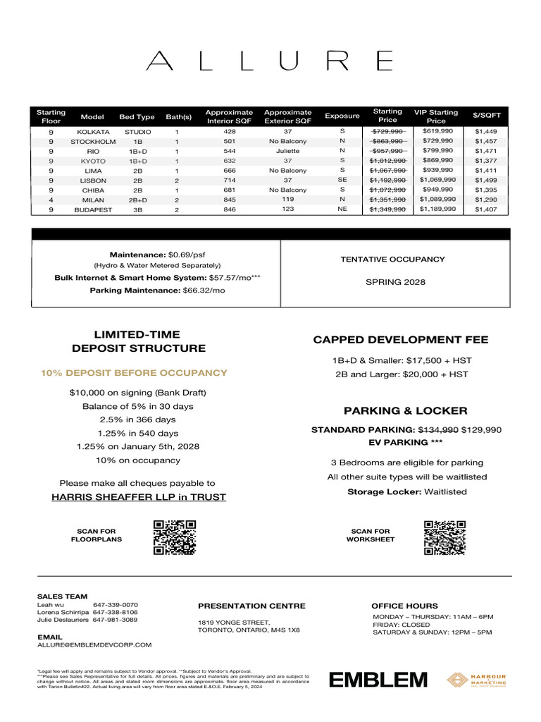 Allure Price List - Incentives | PDF