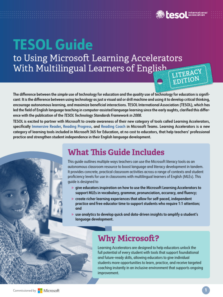 Microsoft Learning Accelerators for MLEs | PDF | English As A Second Or ...