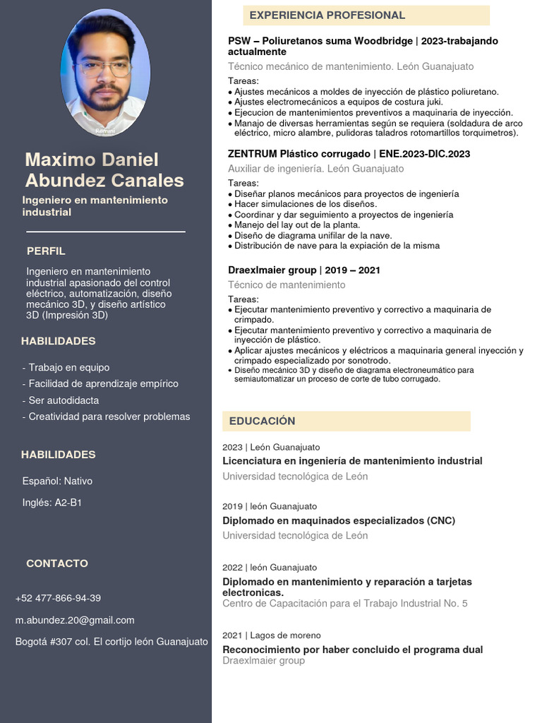 CV - Maximo Abundez | PDF | Ingeniería