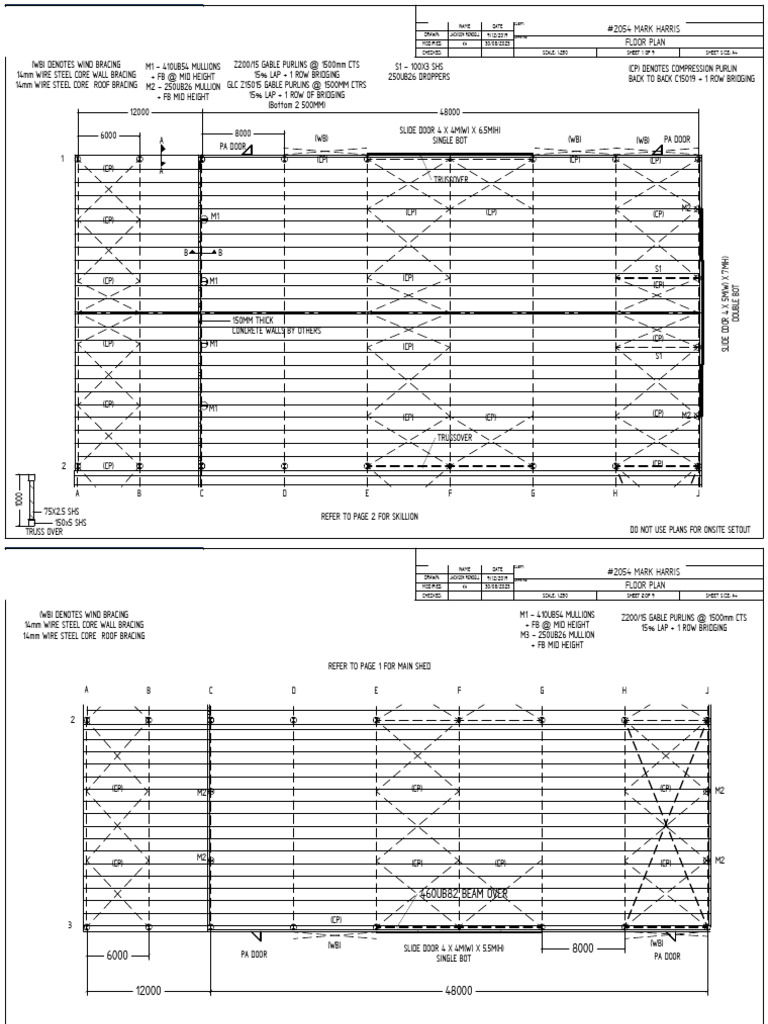 Engineering Drawings for Project #2054 | PDF | Wall | Building
