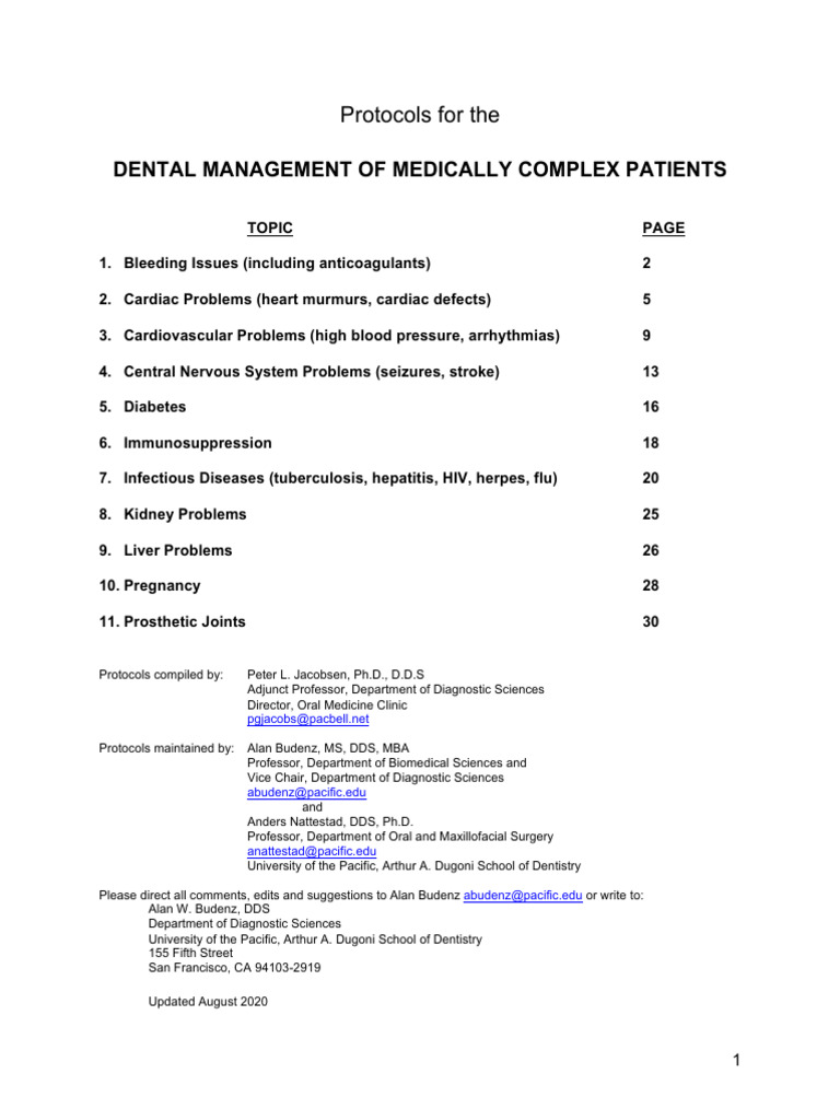 Medically complex pdf infection bleeding