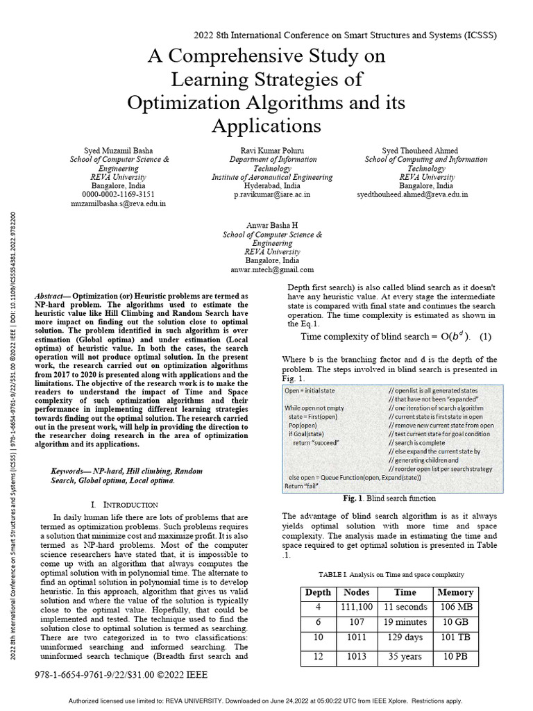 A Comprehensive Study On Learning Strategies of Optimization Algorithms ...
