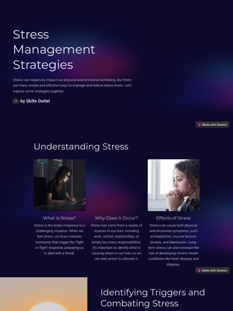 Effective Stress Management Strategies | PDF | Stress (Biology ...