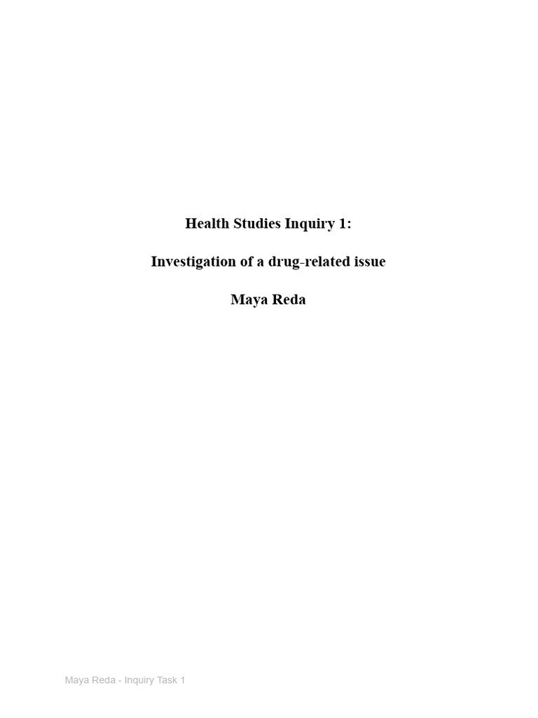 Health Inquiry Task Final | PDF | Cannabis (Drug) | Substance Abuse