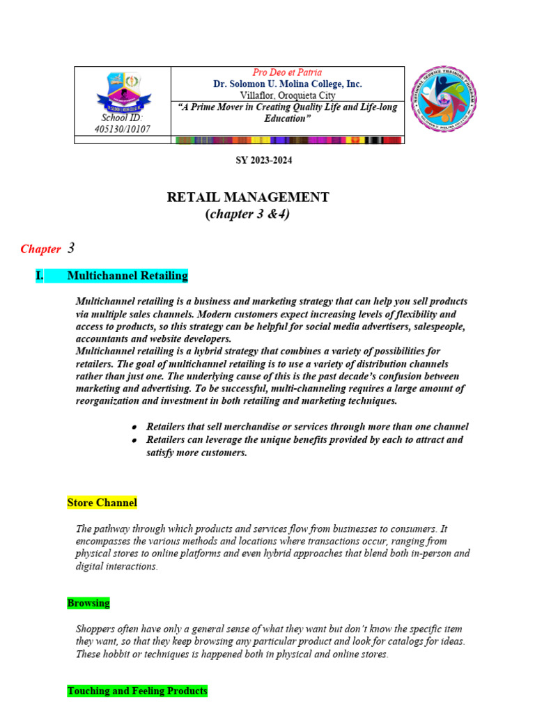 Module 3 (Retail) Chapter 3 & 4 | PDF | Retail | Market Segmentation