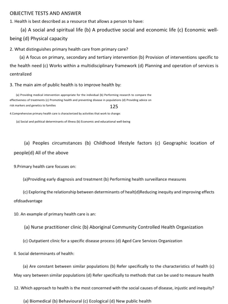 Health Promotion Multiple Choice Exam | PDF | Vaccines | Health Promotion