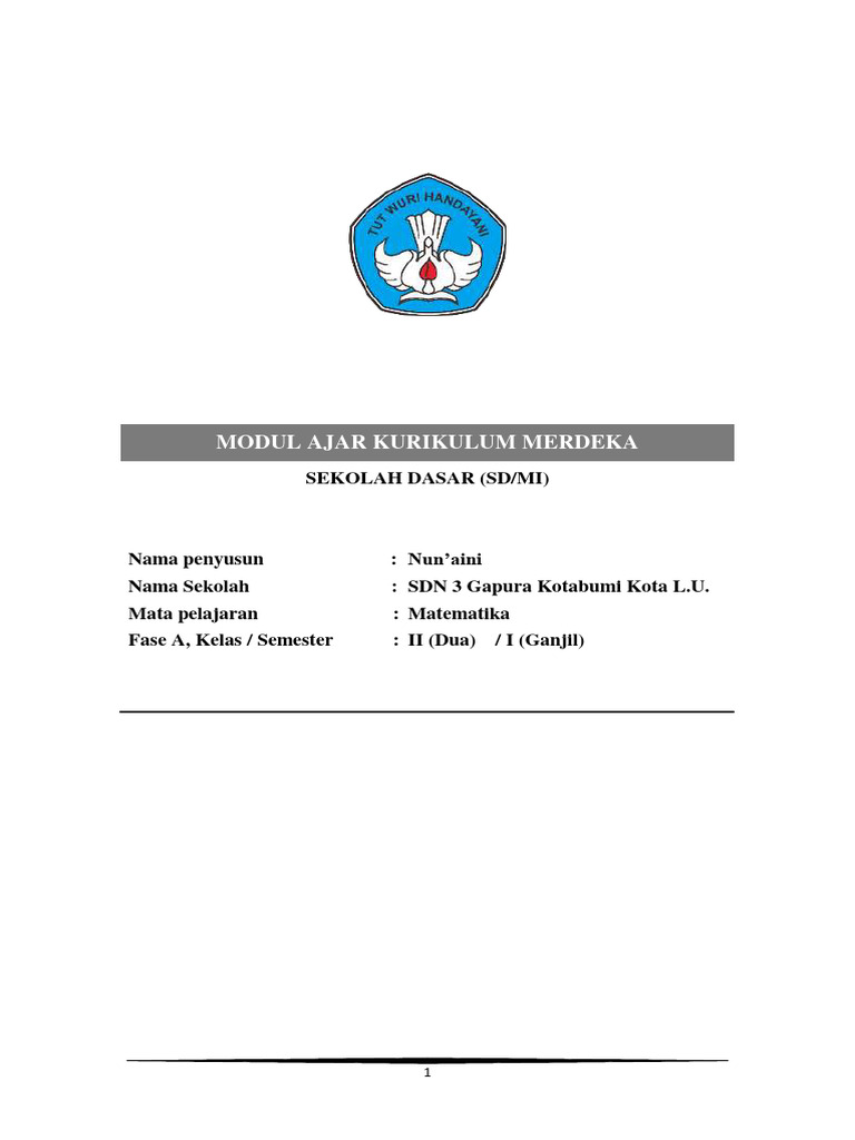 Modul Matematika Kelas 2 SD | PDF | Karier & Perkembangan | Seni