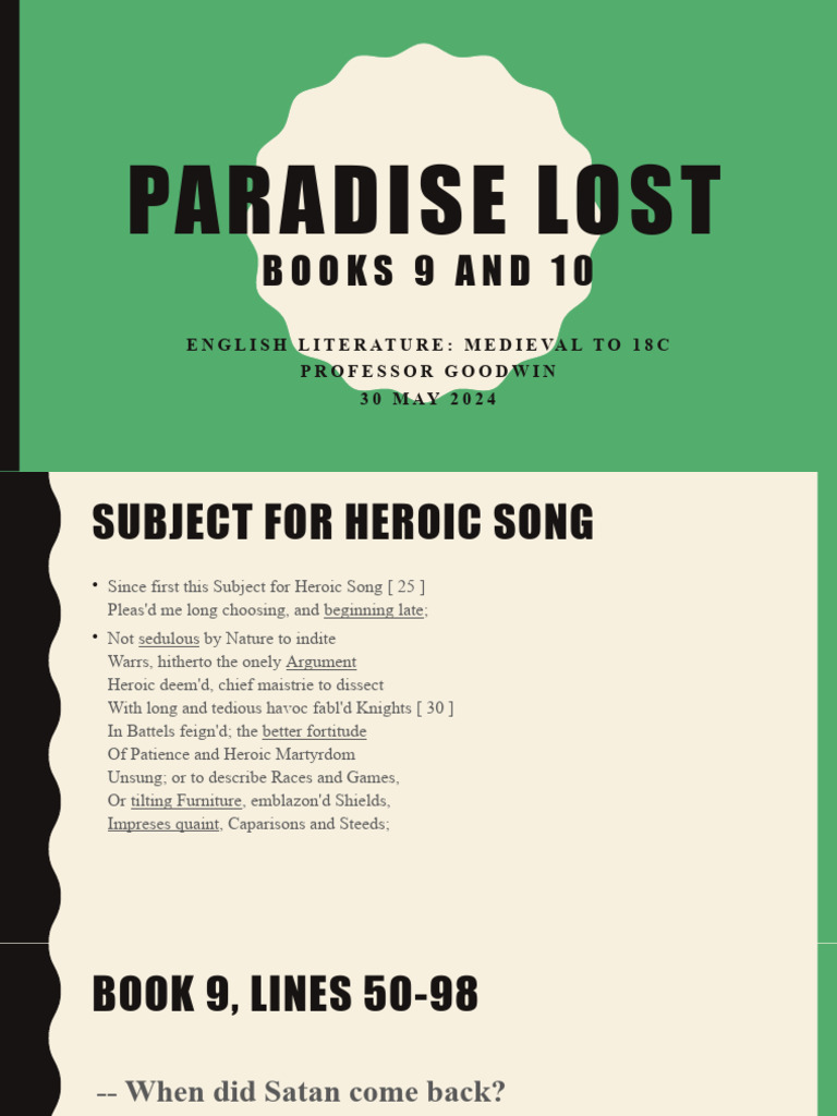 Paradise Lost Books 9 And 10 Pdf Serpents In The Bible Adam