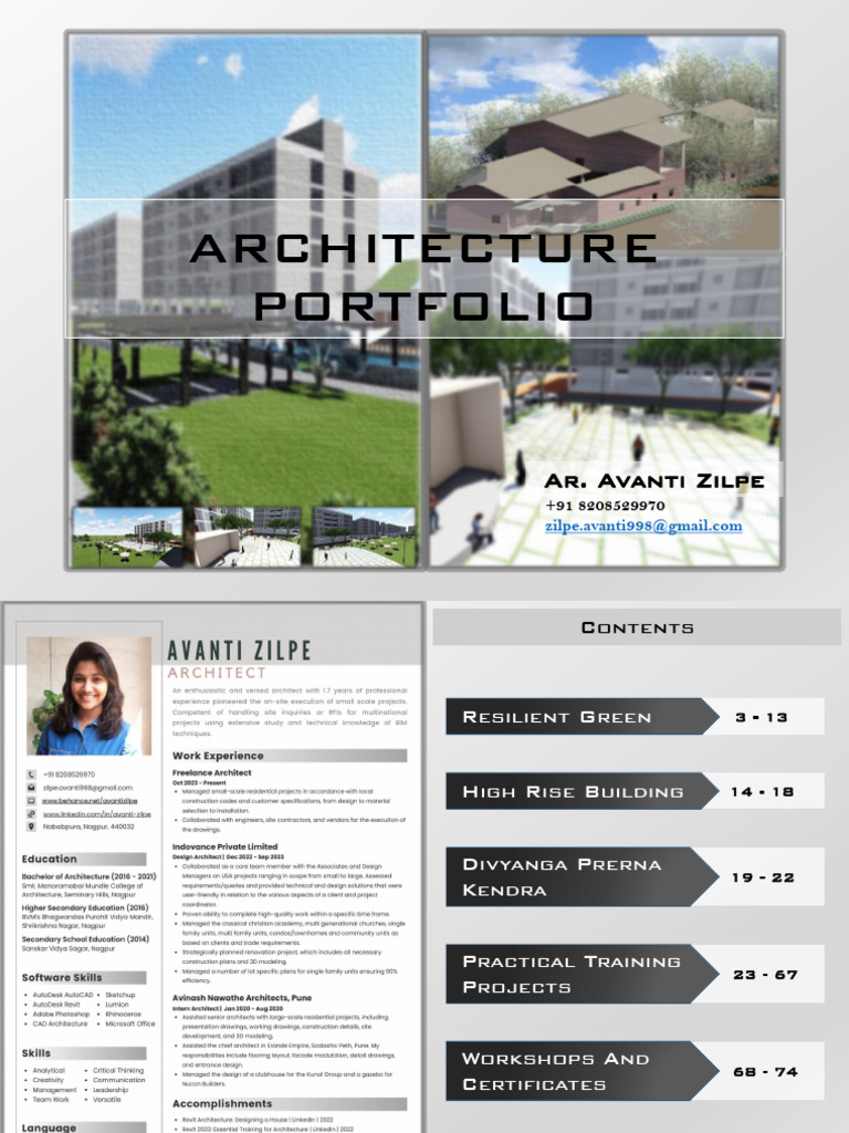 Architecture Portfolio of Avanti Zilpe | PDF | Technology & Engineering