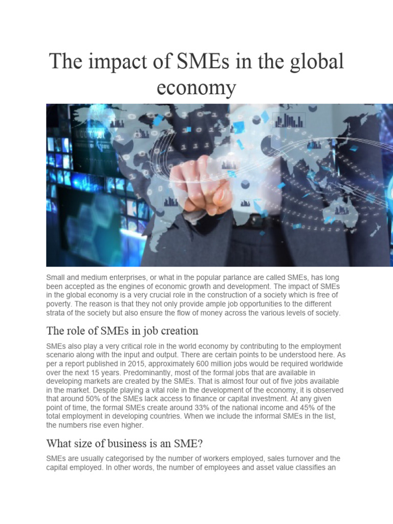 SMEs' Global Economic Impact | PDF | Small And Medium Sized Enterprises ...