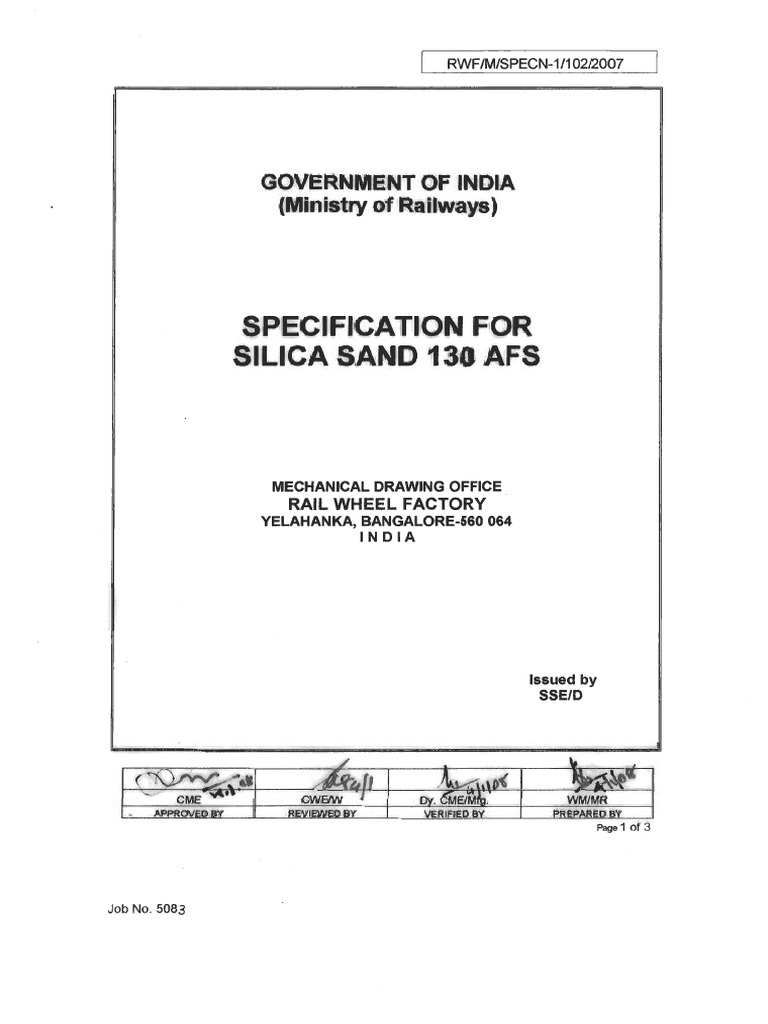 Rwf m specn 1 102 2007 silica sand 130 afs pdf