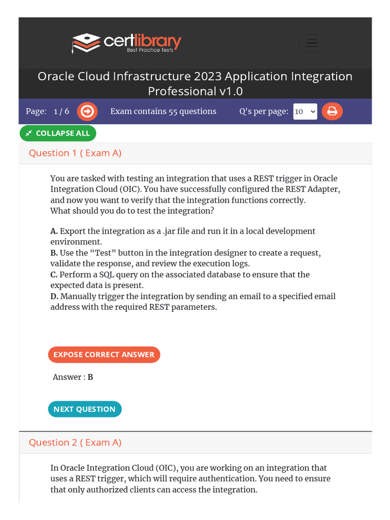 Oracle Cloud Integration Exam Guide 2023 | PDF | Cloud Computing ...