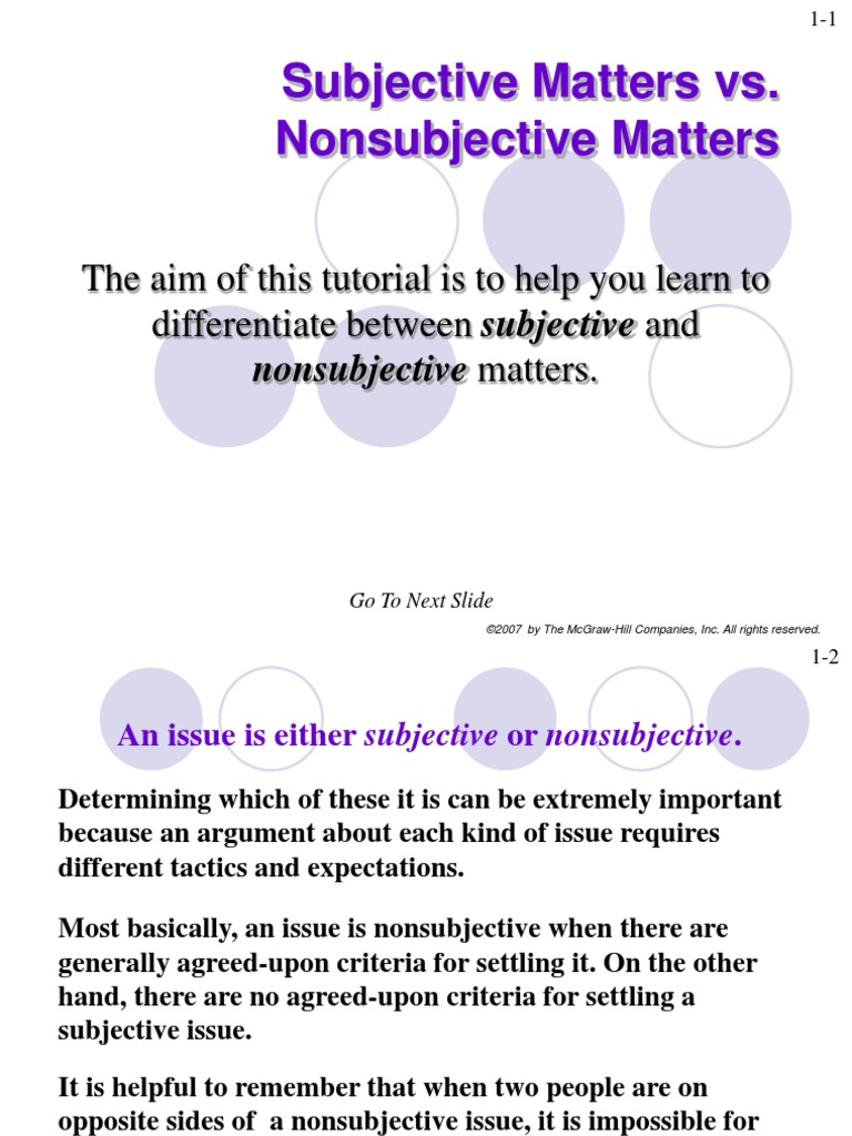 Subjective vs Objective | Morality | Theory