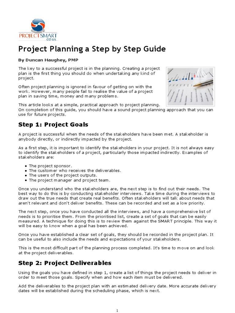 Project Planning Step by Step | PDF