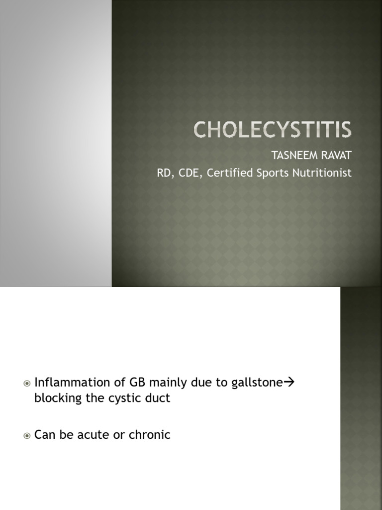 NNC 1 Cholecystitis | PDF | Diseases And Disorders | Digestive System
