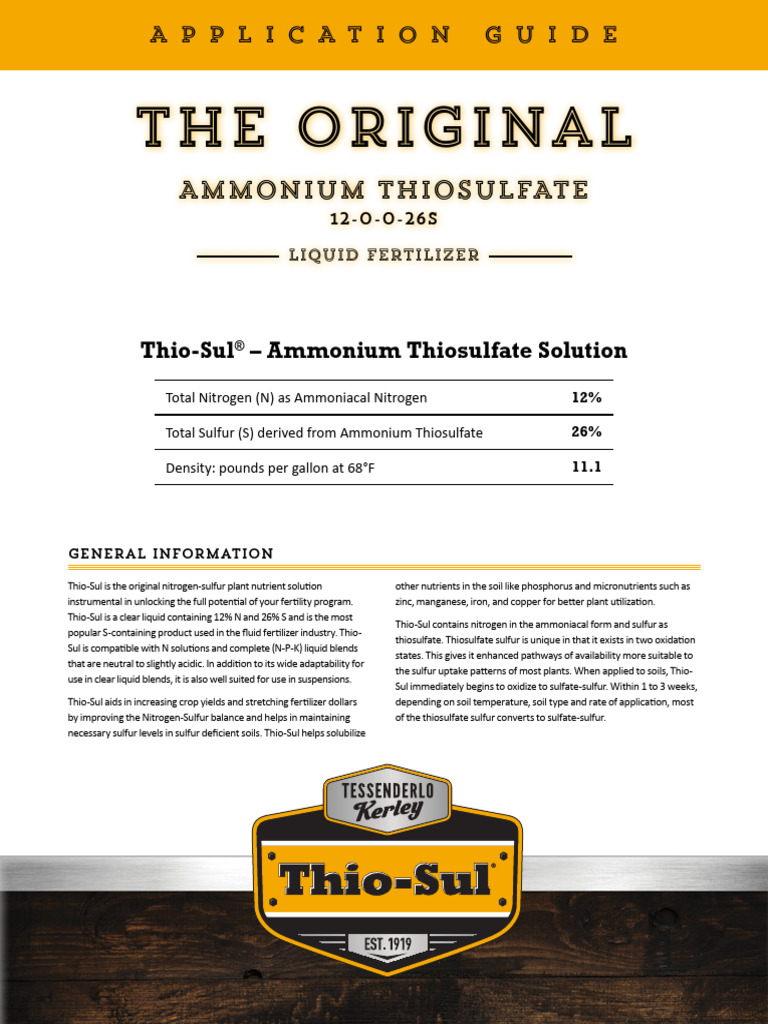Thio-Sul-AppGuide V5 - Updated Address | PDF | Fertilizer | Soil