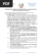 Demande d'e-passeport RDC 2025 | PDF | Passeport