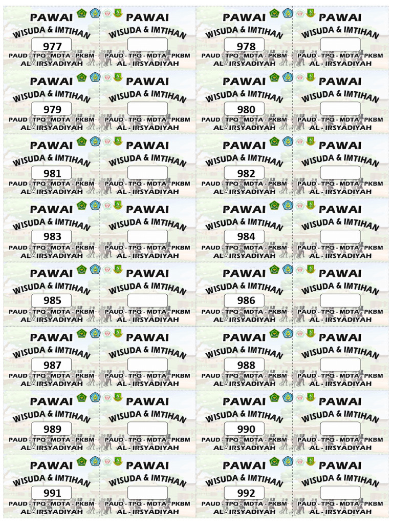 Data Pawai Togel Al Irsyadiyah | PDF | Griya & Taman