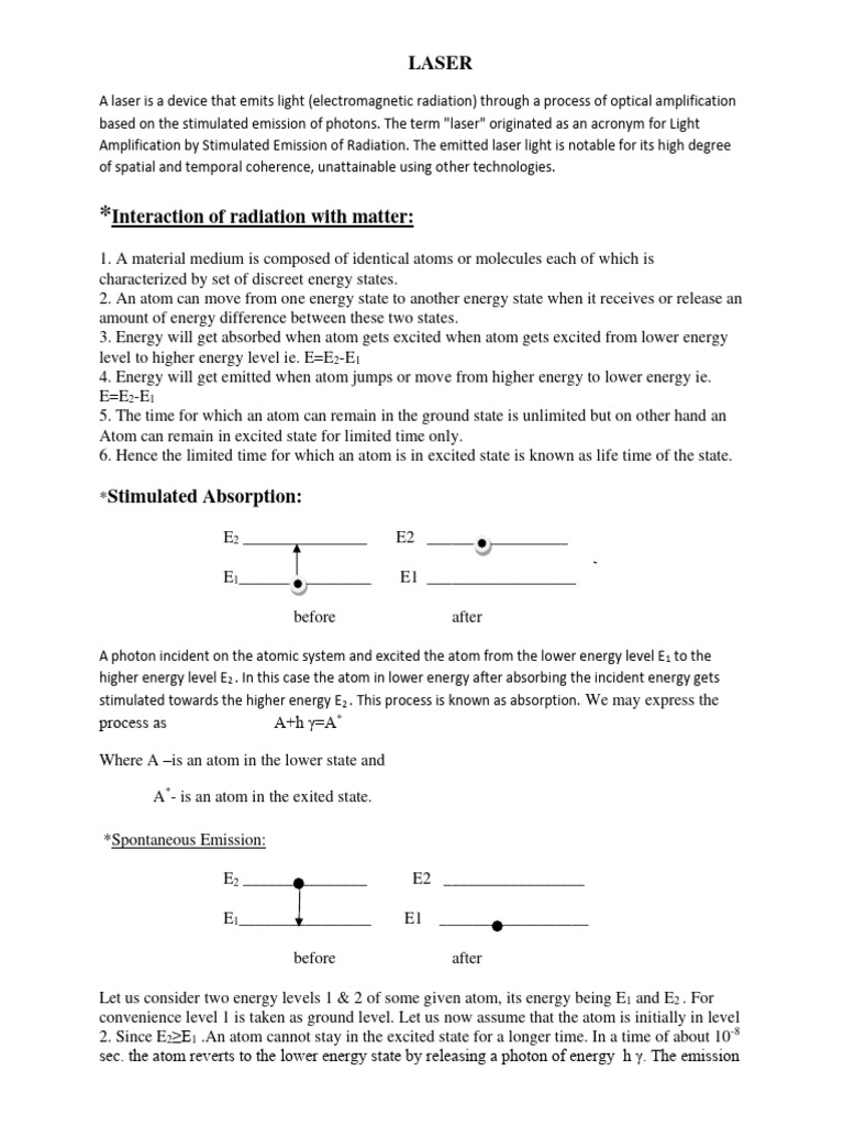 Understanding Laser and Fiber Optics | PDF | Optical Fiber | Laser