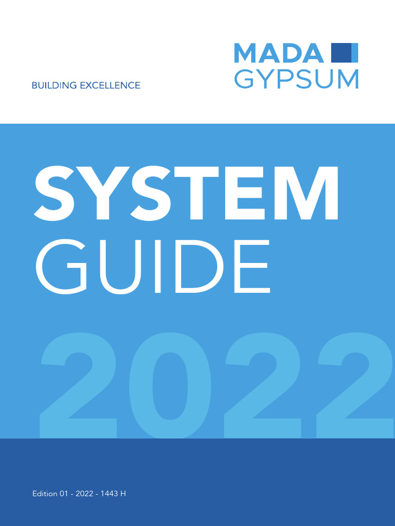 Mada Gypsum System Guide 2022 | PDF | Drywall | Wall