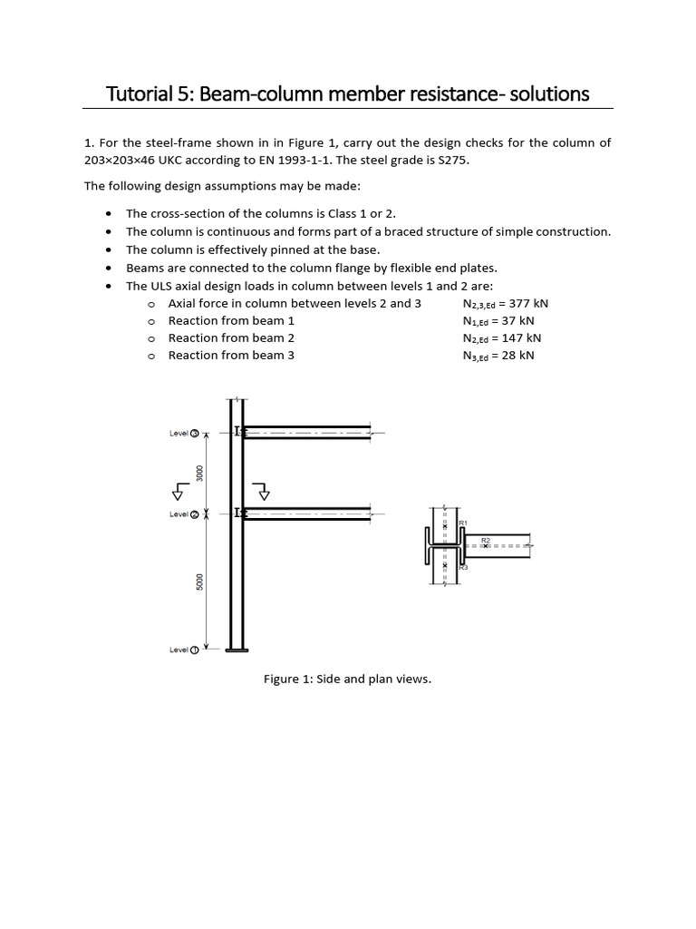 UKC Beam-Column Design Checks | PDF | Column | Beam (Structure)