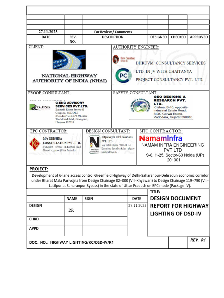 Design Document 06.12.2023 | PDF | Interchange (Road) | Electrical ...