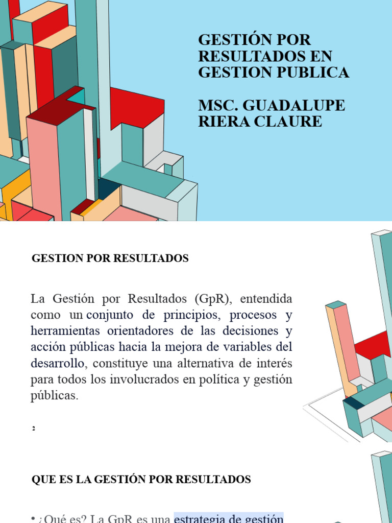 Gestión por Resultados en la Administración Pública | PDF ...