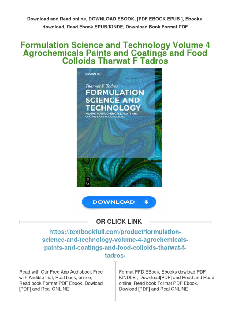 [FREE PDF sample] Formulation Science and Technology Volume 4