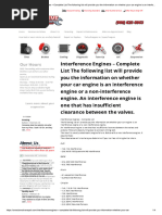 Non-Interference Engine List by Make | PDF | Vehicle Technology | Motor ...