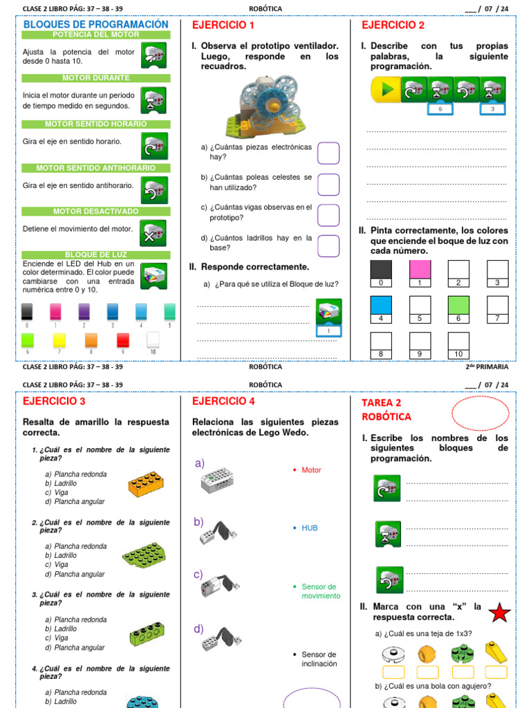 Robótica para 2do Primaria: Programación Básica | PDF