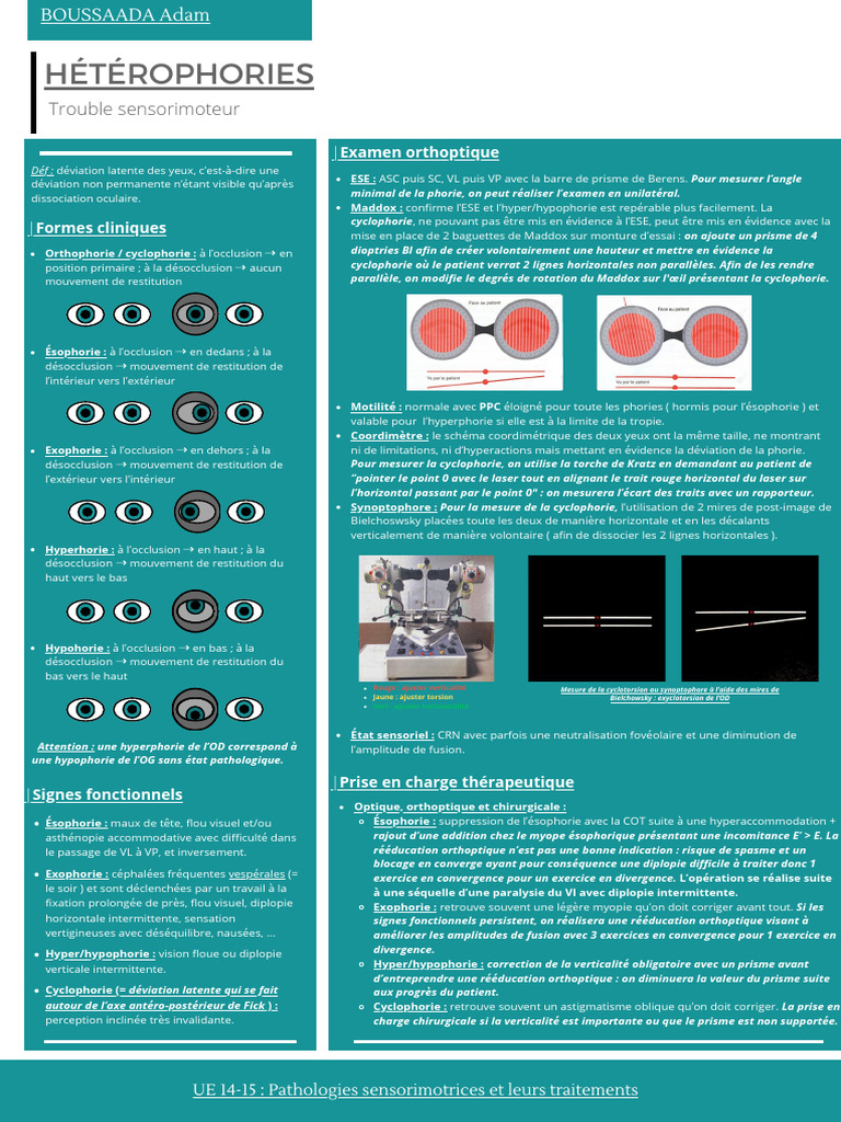 Phories et rééducation orthoptique | PDF | Myopie | Vision