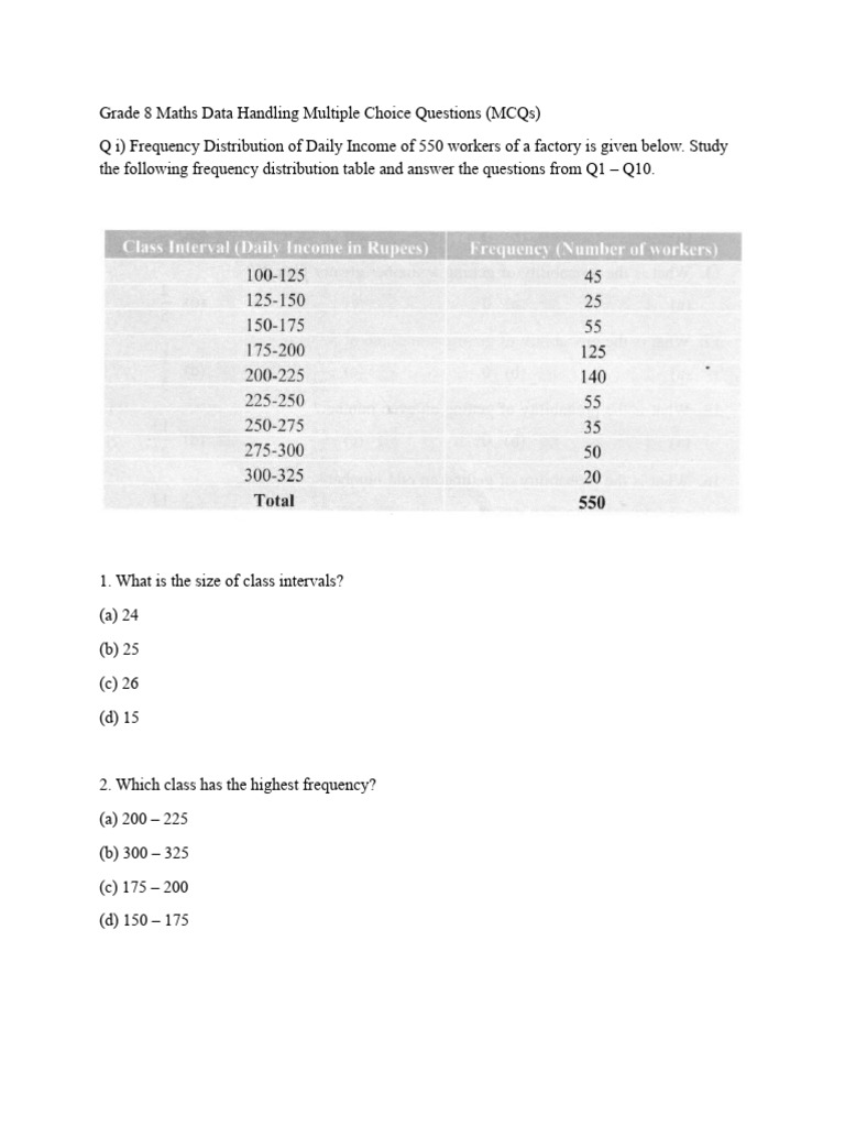 Data handling worksheet class 8 download free pdf odds pie chart