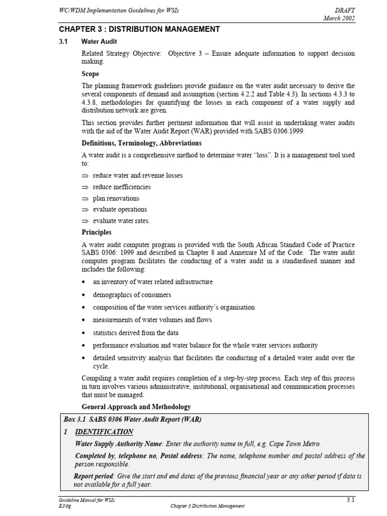 Sabs 0306 | PDF | Water | Audit