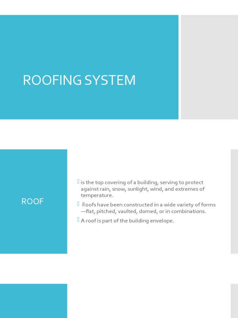Comprehensive Guide to Roofing Systems | PDF | Roof | Structural ...