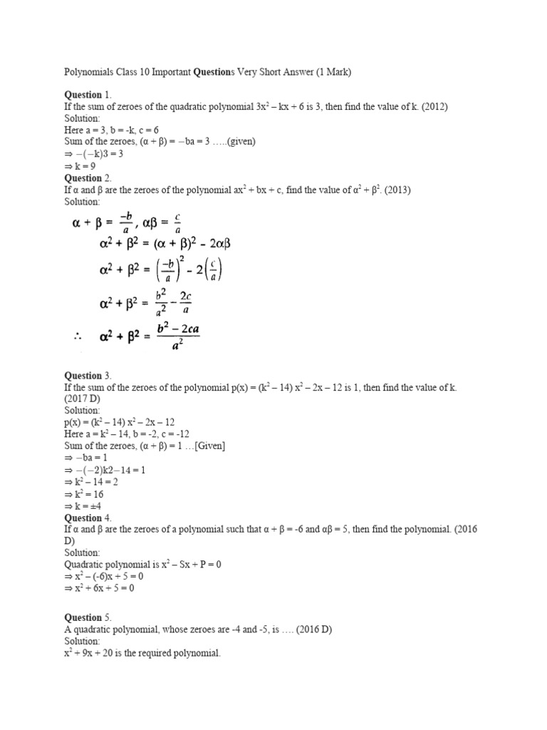 polynomials-class-10-important-questions-very-short-answer-pdf