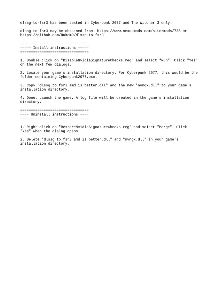 DLSSG to FSR3 Mod for Gamers | PDF