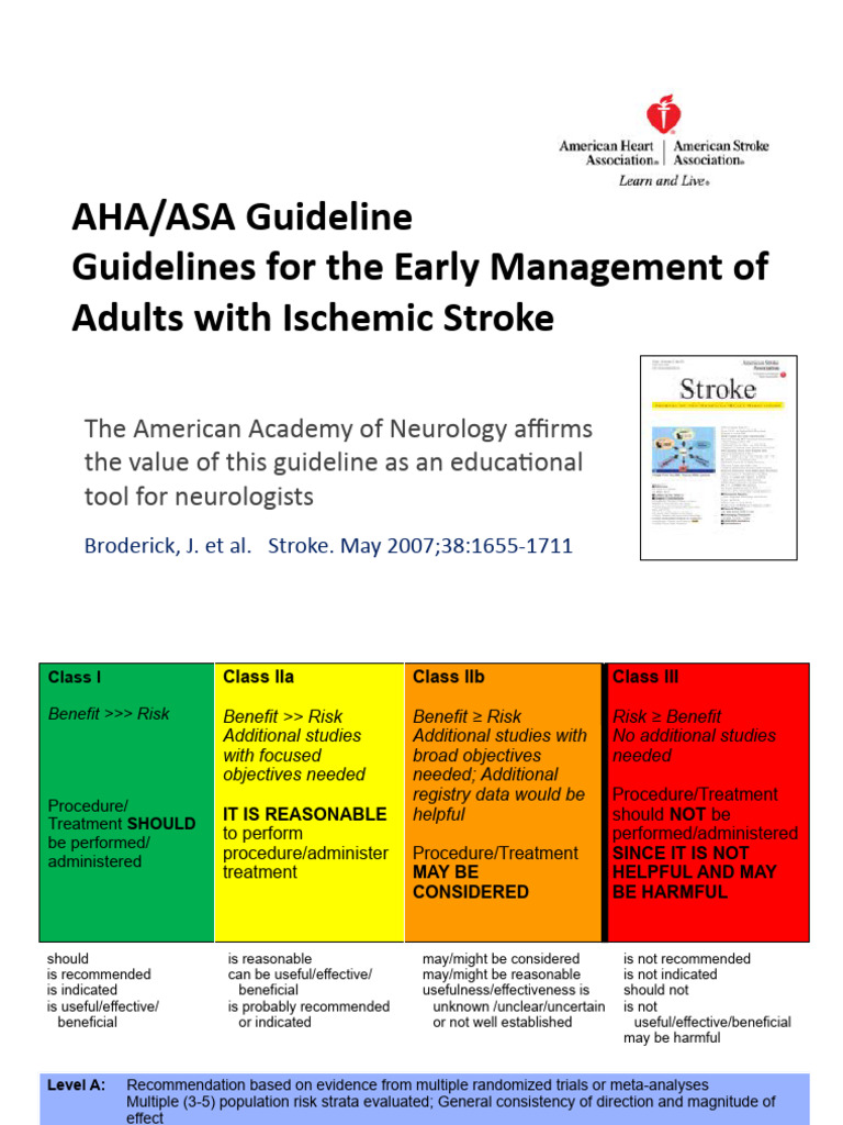 Ischemic Stroke Management Guidelines | PDF | Stroke | Blood Pressure