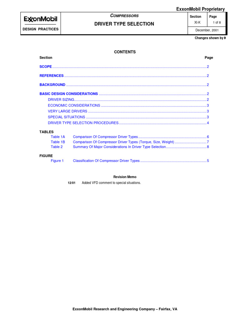 Compressor Driver Type Selection Guide | PDF | Engines | Horsepower