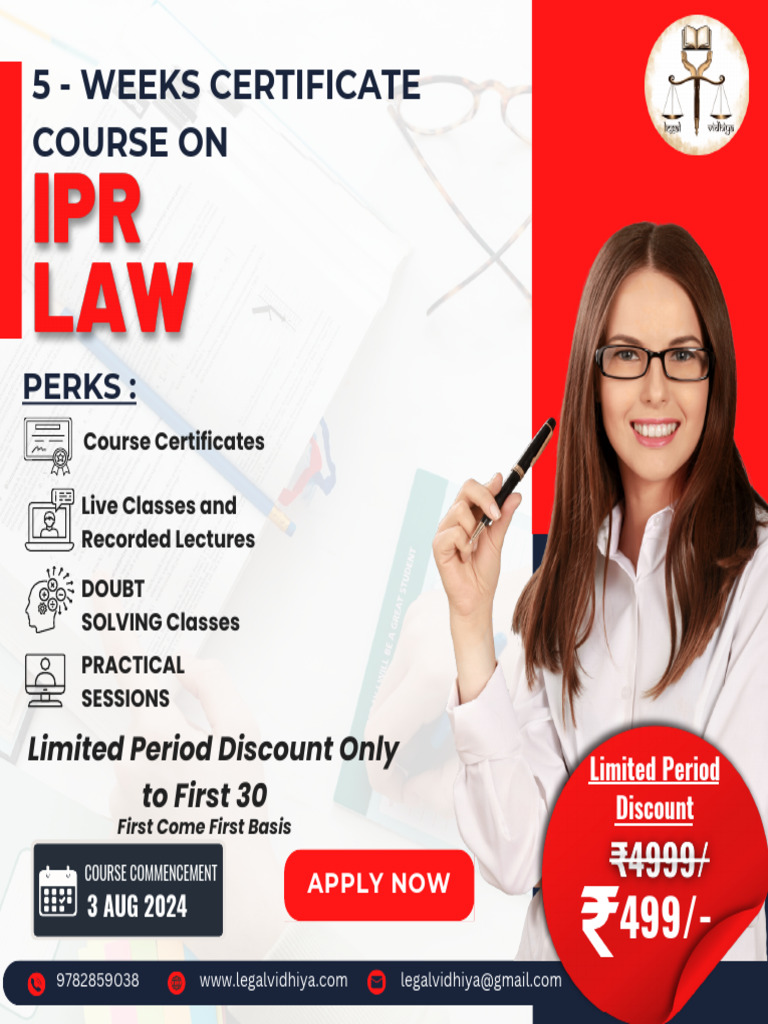 Free Indian IPR Laws Certificate Course | PDF | Intellectual Property ...