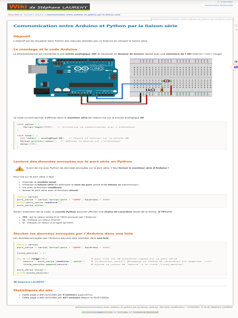 Communication Arduino-Python par série | PDF | Python (Langage de ...