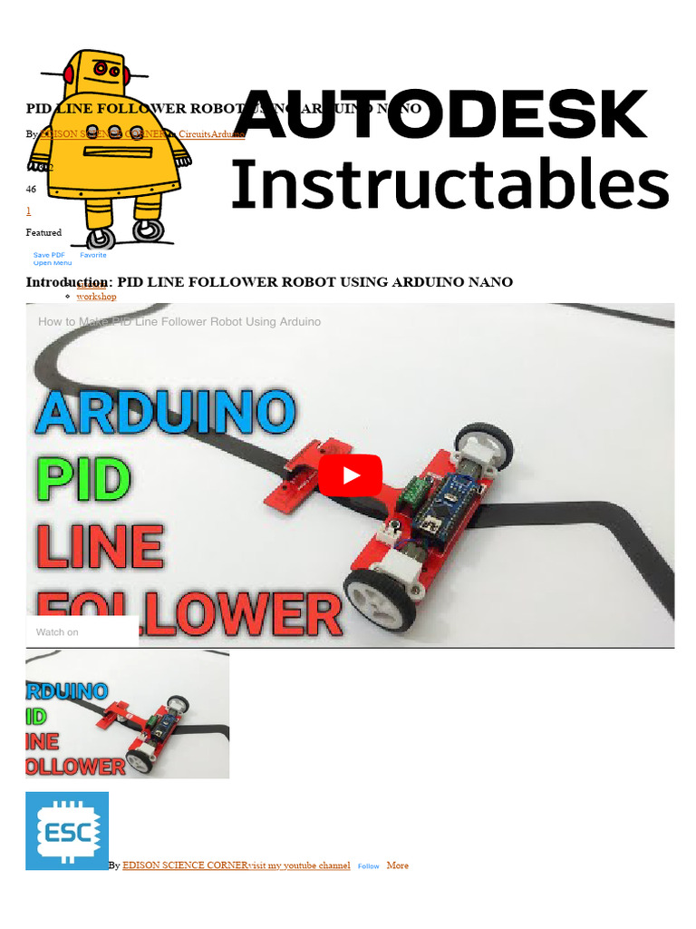 PID Line Follower Robot with Arduino Nano | PDF | Printed Circuit Board ...