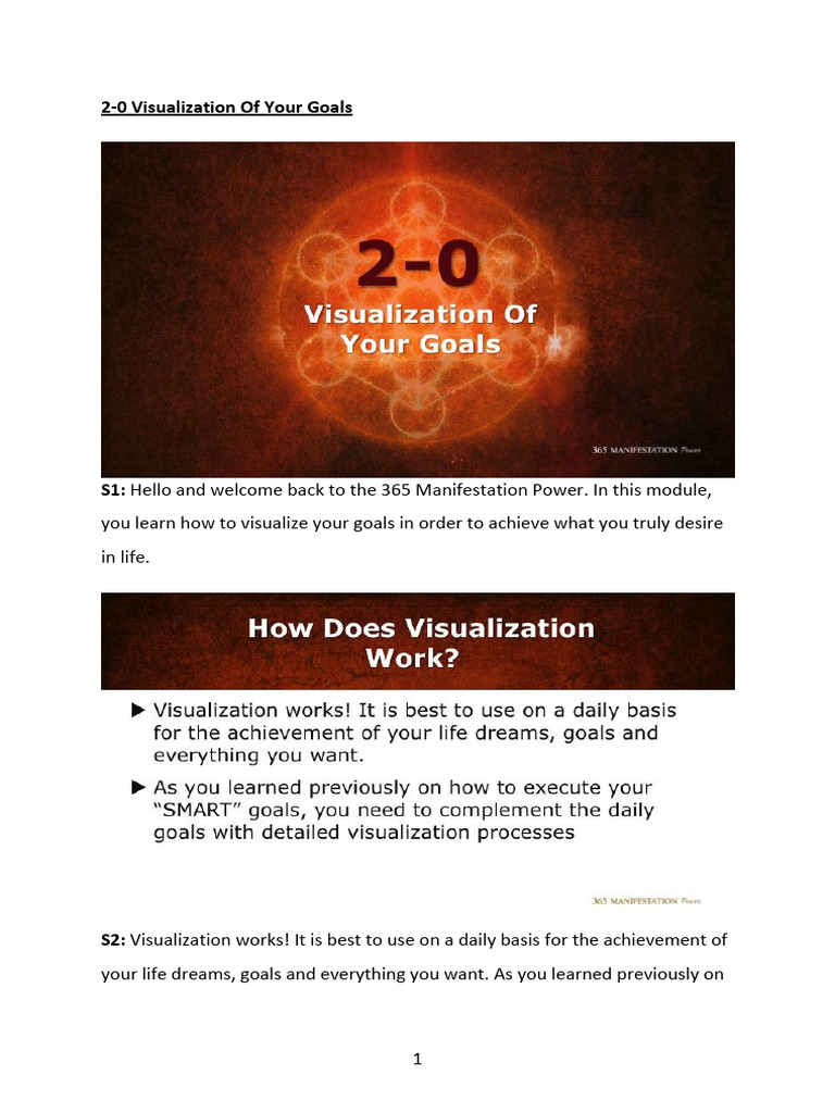 Mastering Goal Visualization Techniques | PDF | Mental Image | Law Of ...