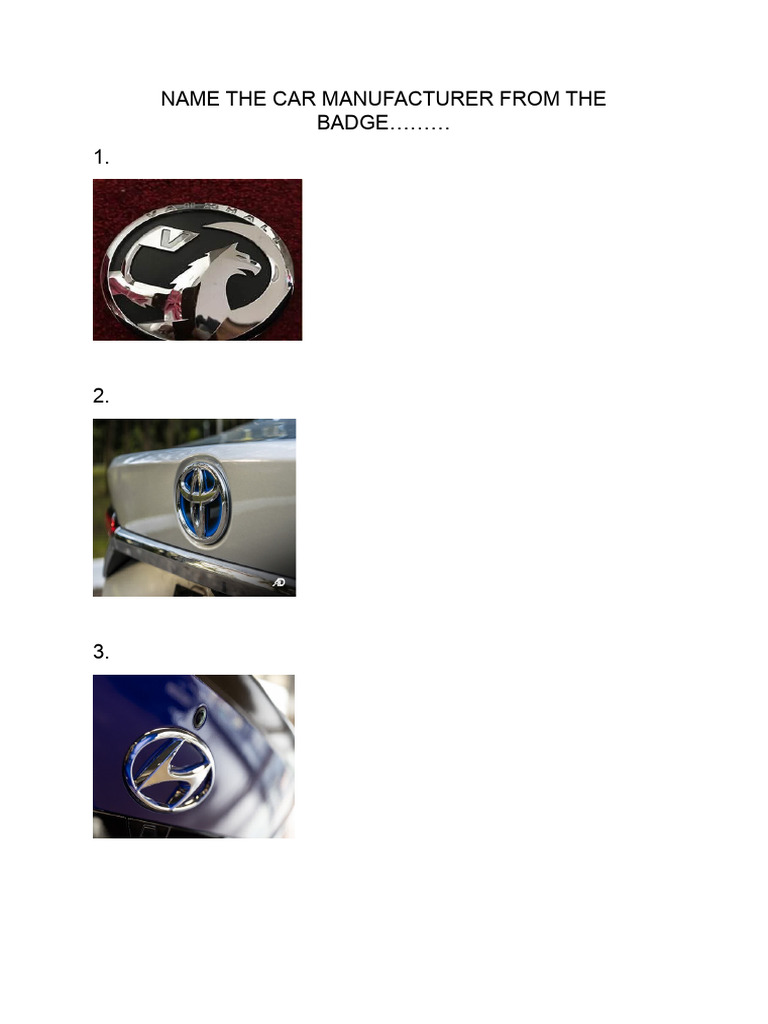 Memory Activity - Car Logos VM 05.04.23 | PDF