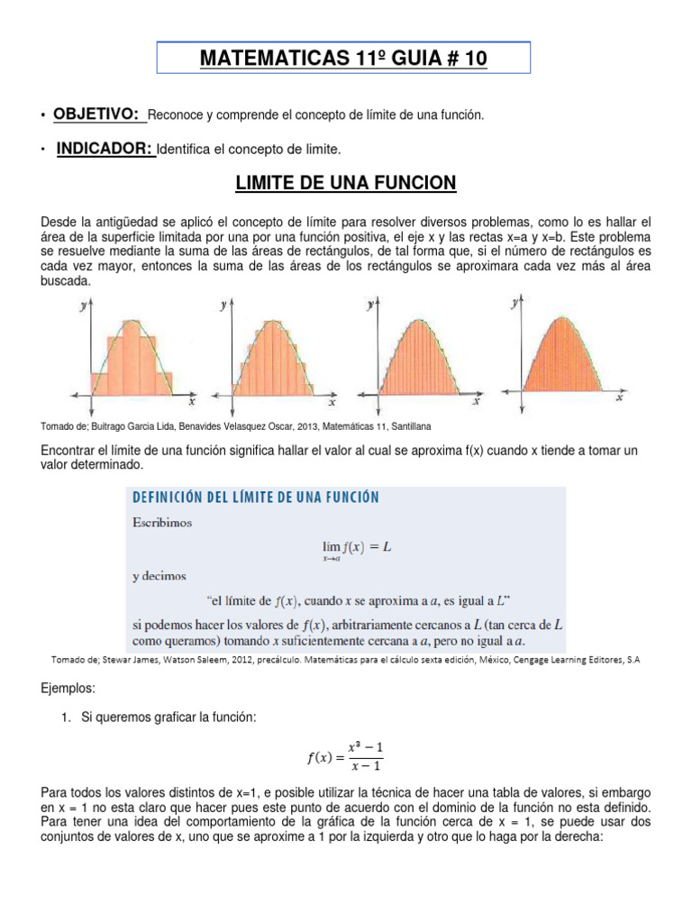 Límite de Funciones: Conceptos y Ejemplos | PDF | Función (Matemáticas ...