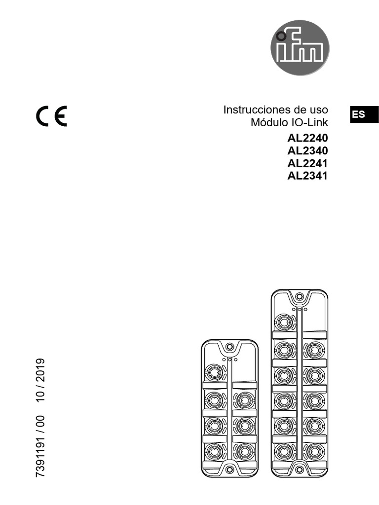 Instrucciones Módulo IO-Link AL2240/AL2340 | PDF | Diodo emisor de luz ...
