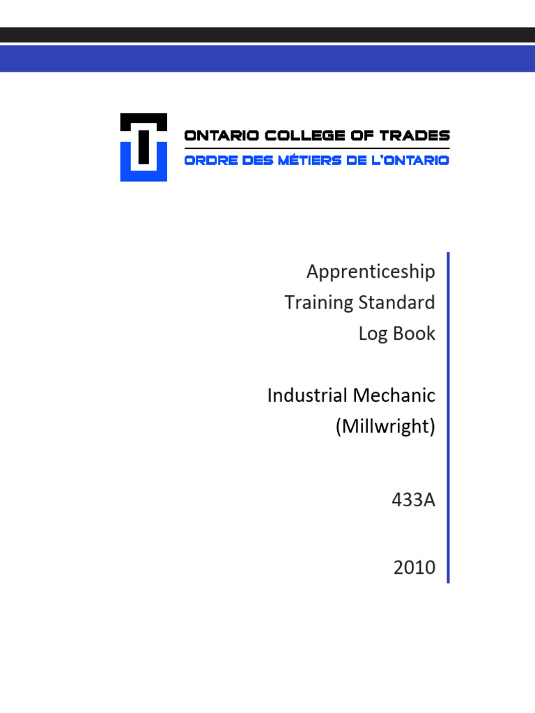 433A Millwright Apprenticeship Log Book | PDF | Apprenticeship ...