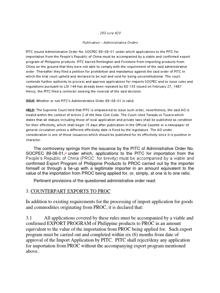 263 Scra 420 Pdf Exports Letter Of Credit