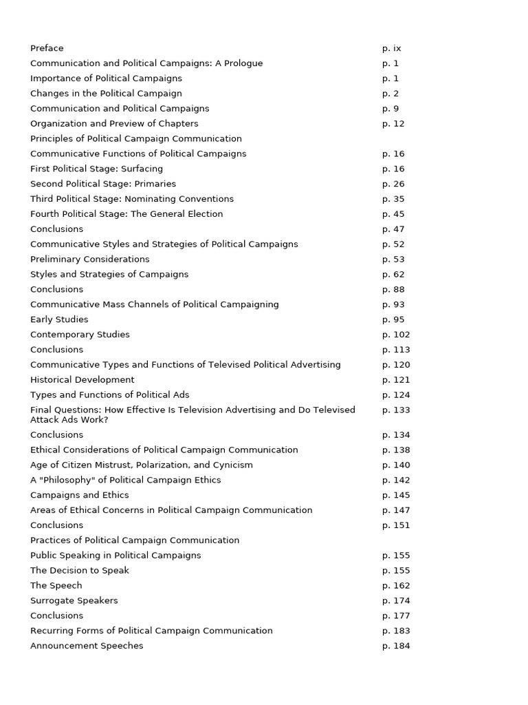 Denton Et Al 2020 Political Campaign Communication Principles And