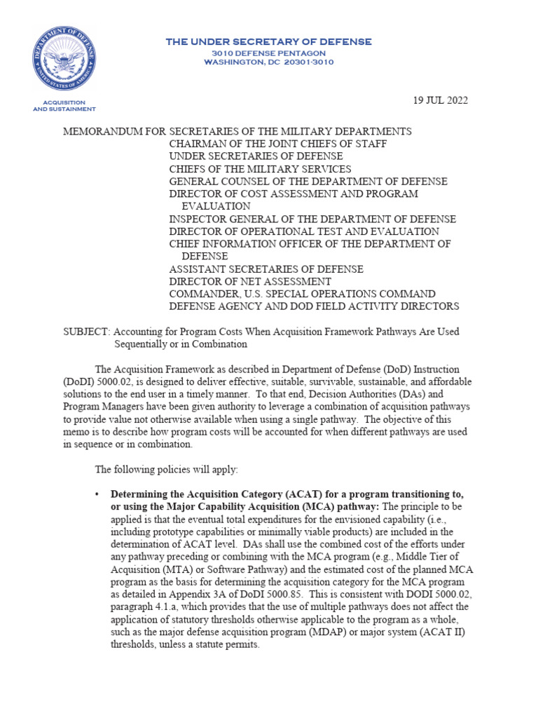 Accounting for Program Costs in Acquisition | PDF | United States ...