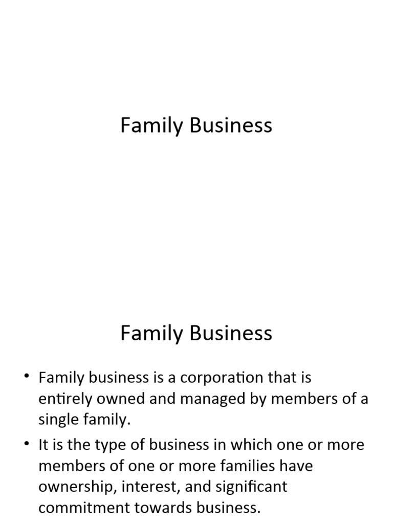 Understanding Family-Owned Businesses | PDF | Economies | Business
